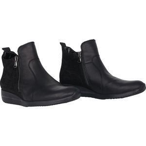 Waldläufer - Himona - Dames Laarzen - Zwart - Nubuck en Nappa Leer