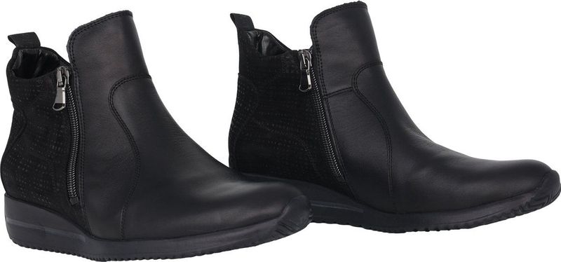 Waldlaufer - Dames Sneakers - Zwart - Leer en Suede