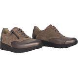 Waldläufer - K-Ramona - Dames Sneaker - Grijs - Lakleer en Suède