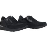 Waldläufer - K-Ramona - Dames Sneaker - Grijs - Lakleer en Suède