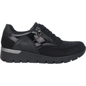 Waldläufer - K-Ramona - Dames Sneaker - Grijs - Lakleer en Suède