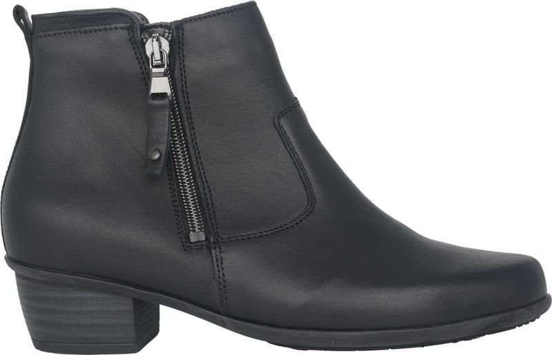 Waldläufer - Haifi - Enkellaarsjes - Zwart - Leer