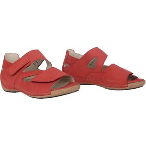 Waldläufer - Heliett - Dames Sandaal - Rood - Nubuckleer - Klittenbandsluiting