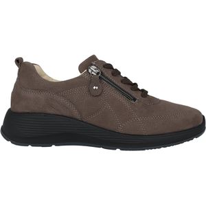 Waldläufer Kalea - Dames Sneaker - Grijs - Premium Bovenleer - Rits Aan De Zijkant