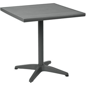 VEGA Aluminium tafel Malvena; 70x70x72 cm (LxBxH); antraciet; vierkant