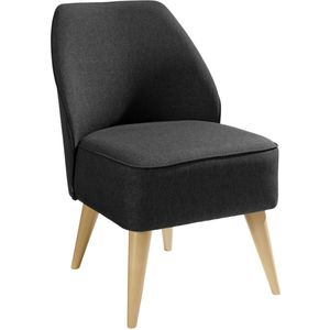 VEGA Fauteuil Lasse stof; 54x60x82 cm (BxDxH); zitting antraciet gemêleerd