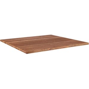 VEGA Massief houten tafelblad Torres rechthoekig; 120x80x3 cm (LxBxH); antiek eiken/bruin; rechthoekig