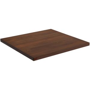 VEGA Massief houten tafelblad Kentucky gelakt vierkant; 60x60x3 cm (LxBxH); beuken/tabak gebeitst; vierkant