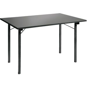 VEGA Bankettafel rechthoekig; 120x80x74 cm (LxBxH); Tafelblad grijs, frame grijs; rechthoekig