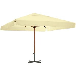 VEGA Parasol Esparto houten frame; 350x350x370 cm (LxBxH); ecru; vierkant