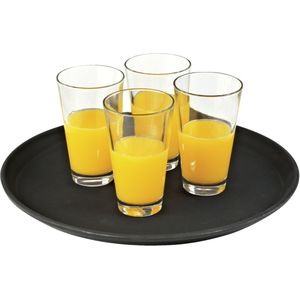 PULSIVA Dienblad van glasvezel Platter rond; 40 cm (Ø); zwart; rond