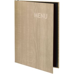 VEGA Menukaart Lenio van karton met opdruk; Maat A4, 23.8x32.6 cm (BxH); zand