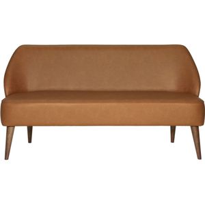 VEGA 3-persoons sofa Lasse kunstleer; 155x60x82 cm (BxDxH); cognac