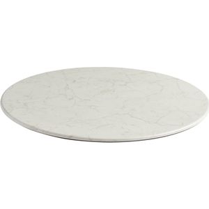 Topalit Tafelblad Finando rond; 70 cm (Ø); wit/gemarmerd; rond