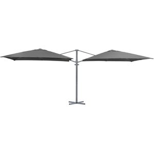 VEGA Dubbele parasol Levanto; 629x300x270 cm (LxBxH); antraciet