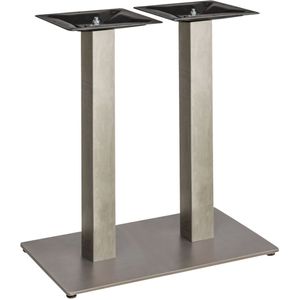 VEGA Dubbele tafelpoot Industrio standaard; 70x40x72 cm (BxLxH); vintage grijs; rechthoekig