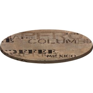 Topalit Tafelblad Werzalit Topalit rond; 80 cm (Ø); koffie; rond