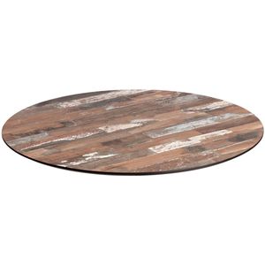 VEGA Compact tafelblad Lift rond; 60 cm (Ø); bruin antiek; rond