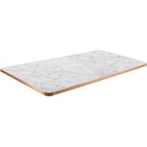 VEGA Tafelblad Marvani rechthoekig; 120x80x2.5 cm (LxBxH); koper/wit/gemarmerd; rechthoekig