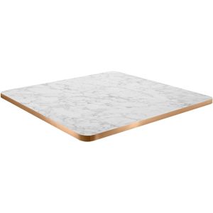 VEGA Tafelblad Marvani vierkant; 60x60x2.5 cm (LxBxH); koper/wit/gemarmerd; vierkant