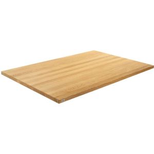 VEGA Massief houten tafelblad Kentucky gelakt rechthoekig; 120x80x3 cm (LxBxH); eiken/naturel; rechthoekig