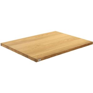 VEGA Massief houten tafelblad Kentucky gelakt rechthoekig; 80x60x3 cm (LxBxH); eiken/naturel; rechthoekig