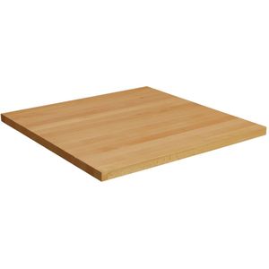 VEGA Massief houten tafelblad Kentucky gelakt vierkant; 60x60x3 cm (LxBxH); beuken/naturel; vierkant