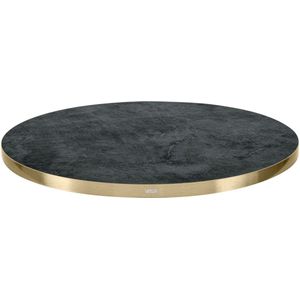 VEGA Tafelblad Marvani rond; 80x2.5 cm (ØxH); goud/zwart; rond