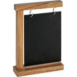 PULSIVA Menukaarthouder Cavone; Maat A5, 17.3x4x26 cm (LxBxH); zwart/acacia licht