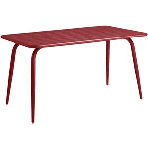 VEGA Tafel Bevera; 140x80x74 cm (LxBxH); rood; rechthoekig