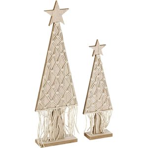 Decoratieve bomen Kichi 2-delig; 11.5x5x36 cm (BxDxH); bruin