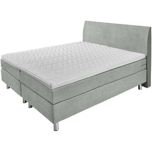 ERWIN M. Boxspringbed Premium Meubelstof, glad hoofdbord; 180x200x69 cm (BxLxH); grijs; hard