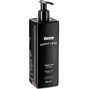 V-Touch Hotel zeep Guest Love met pompdispenser; 480 ml; amber; 18 stuk / verpakking