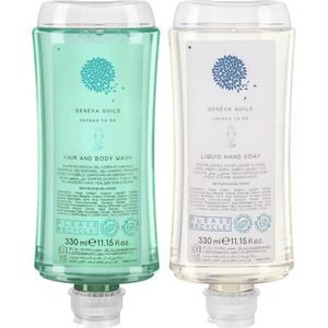 V-Touch Monsterset hotelcosmetica met dispenser Geneva Guild 2-delig; meerkleurig