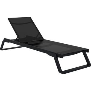 Siesta Ligstoel Tropic; 210x72x31 cm (LxBxH); zwart