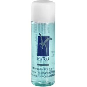 VEGA Shampoo & douchegel Fontana 2-in-1 klein; 20 ml; wit/blauw; 300 stuk / verpakking