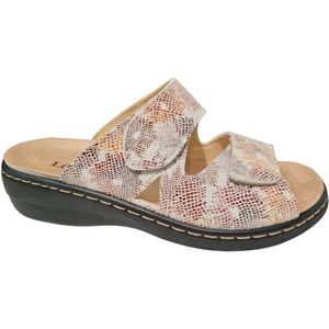 Longo - Dames Slippers - Beige - Comfortabel - Klittenbandsluiting
