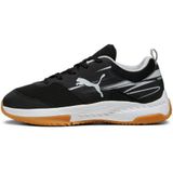 PUMA Varion Ii Jr Indoor Court Schoen voor kinderen, Puma Zwart Cool Lichtgrijs Geel Blaze Gum, 35.5 EU