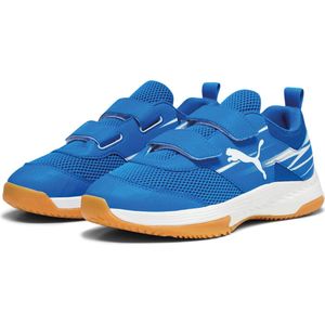 PUMA Varion II Indoor Sports klittenbandschoenen, Wit/Blauw