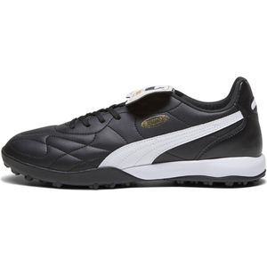 PUMA King Top Turf Voetbalschoenen (TF) Zwart Wit Goud