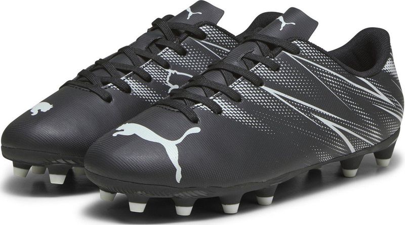 Puma - Attacanto Voetbalschoenen - Zwart - Synthetisch - Lichtgewicht TPU-buitenzool