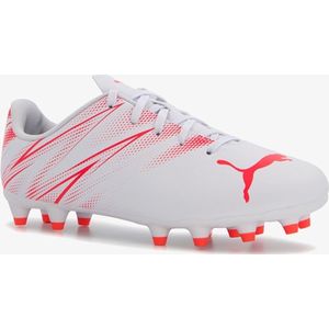 Puma Attacanto FG kinder voetbalschoenen wit/rood - Maat 33