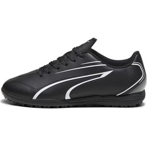 Puma Vitoria TT (Astro Turf) Junior Football Boots - Black/White - J11.