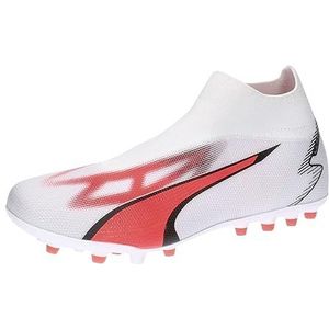 PUMA Ultra Match+ Ll Mg Voetbalschoen voor heren, Puma White PUMA Black Fire Orchid, 44 EU