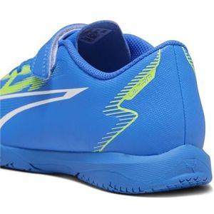 PUMA Unisex Ultra Play It V Jr voetbalschoen voor kinderen, Ultra Blue White Pro Green, 43 EU