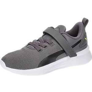 PUMA Flyer Runner V Ps Sneakers voor jongens, Dark Coal PUMA Black Lime Smash, 21 EU