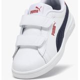Puma Smash 3.0 Sneakers Wit/Donkerblauw/Rood