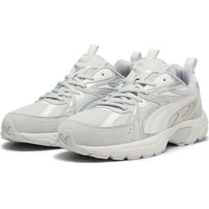PUMA Milenio Tech Suede Unisex Sneakers - Cool Light Gray-Feather Gray-PUMA White
