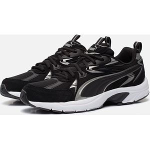 PUMA Unisex Milenio Tech Suede Sneaker, Puma Black PUMA Aged Silver Cool Donkergrijs, 47 EU