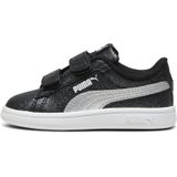 PUMA Smash 3.0 Glitz Glam V Inf Sneakers voor baby's en meisjes, Wit Zwart (Puma White Puma Black), 19 EU